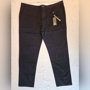 Classic Men's Cotton Black Chino Pants, Size 46, Snover, NWT
